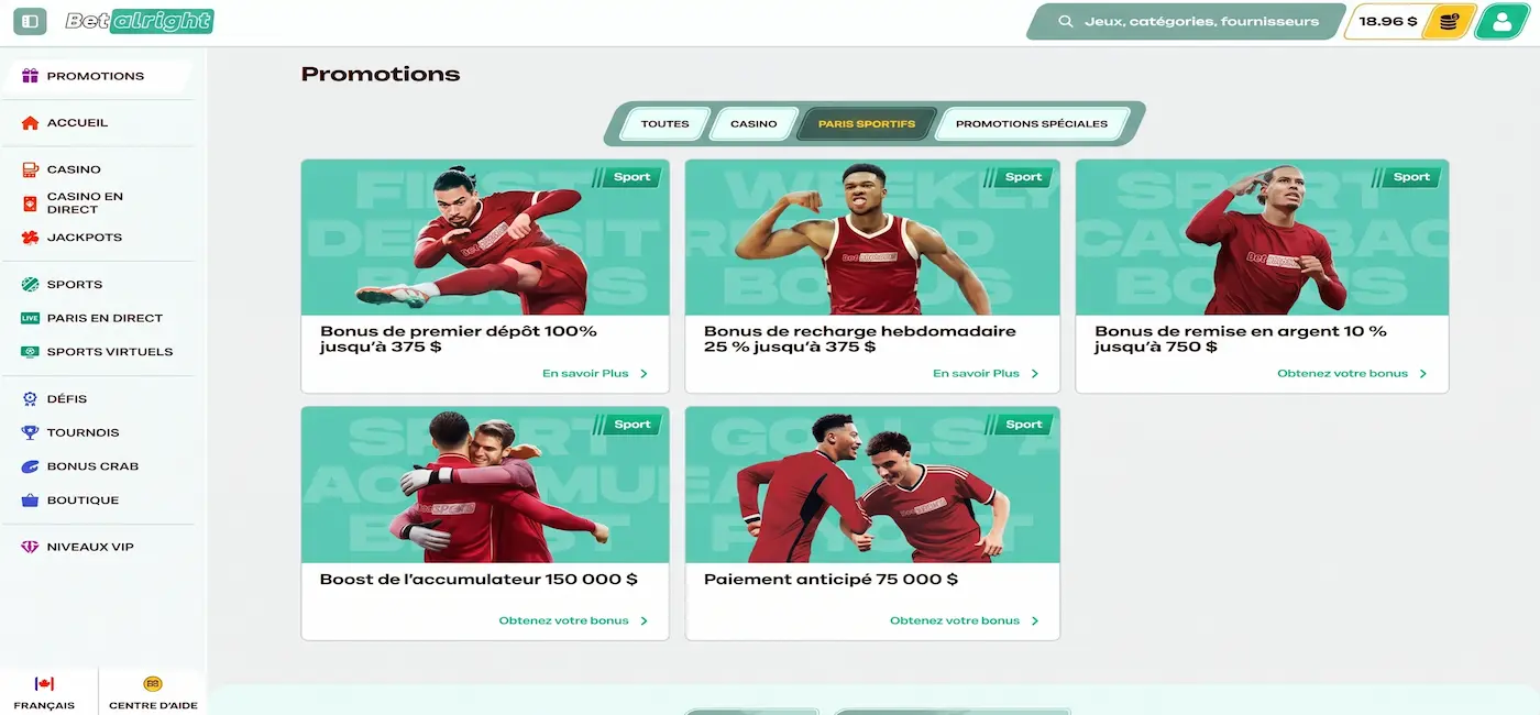 Betalright paris sportifs